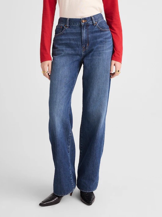 Madewell Classic High-Rise Wide-Leg Jeans In Blue Wash
